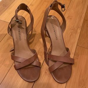 Lucky Brand Brown Strap Heels